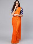 ed7d8c67-78ba-4358-b151-491618dd11861544696232082-Saree-mall-Orange--Navy-Blue-Embellished-Sar...jpg